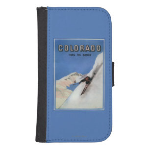 Tops the Nation - Skiing Promotional Poster Galaxy S4 Wallet Case