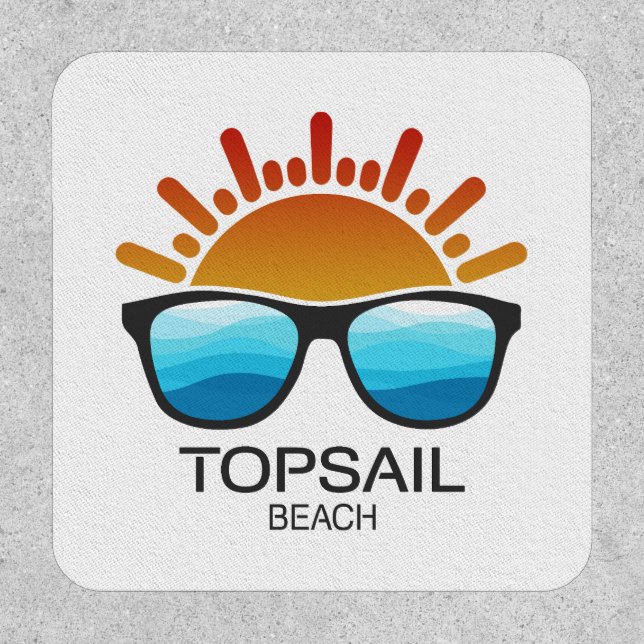 Topsail Beach North Carolina Sunglasses Patch (Front)