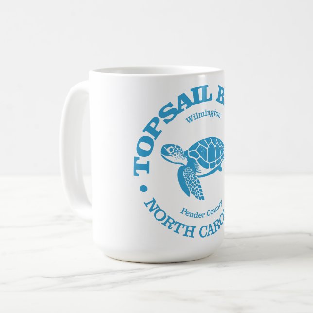 Topsail Beach (sea turtle) Coffee Mug (Front Left)