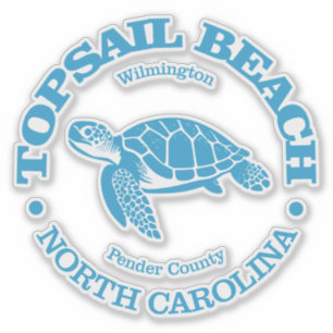 Topsail Beach (sea turtle) Sticker