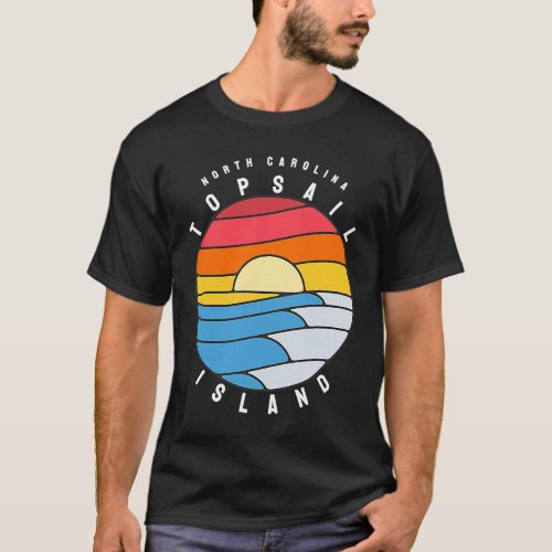 Topsail Island NC Stained Glass Sunrise Summertime T_Shirt