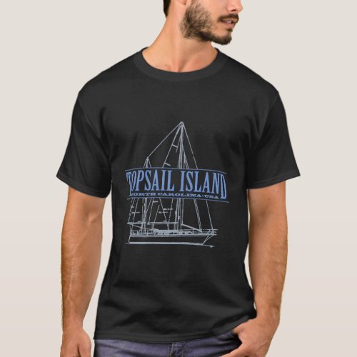 Topsail Island North Carolina Sailing T_Shirt