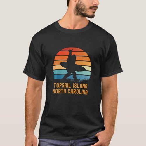 Topsail Island _ North Carolina Sasquatch Souvenir T_Shirt