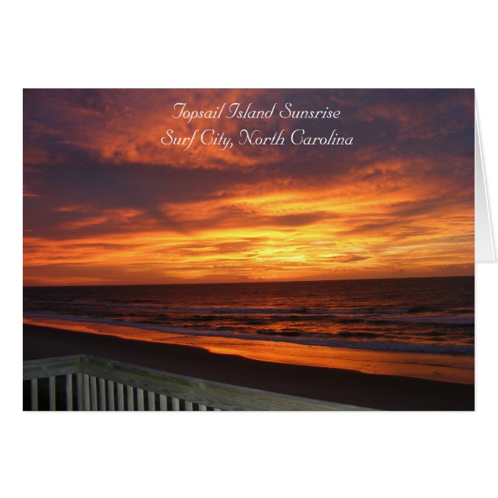 Topsail Island Sunrise Photography Card