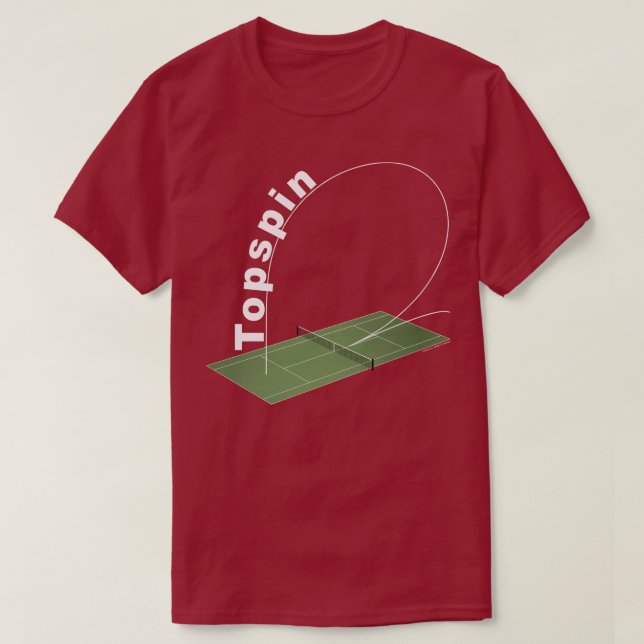 Topspin Tennis Court T-Shirt (Design Front)