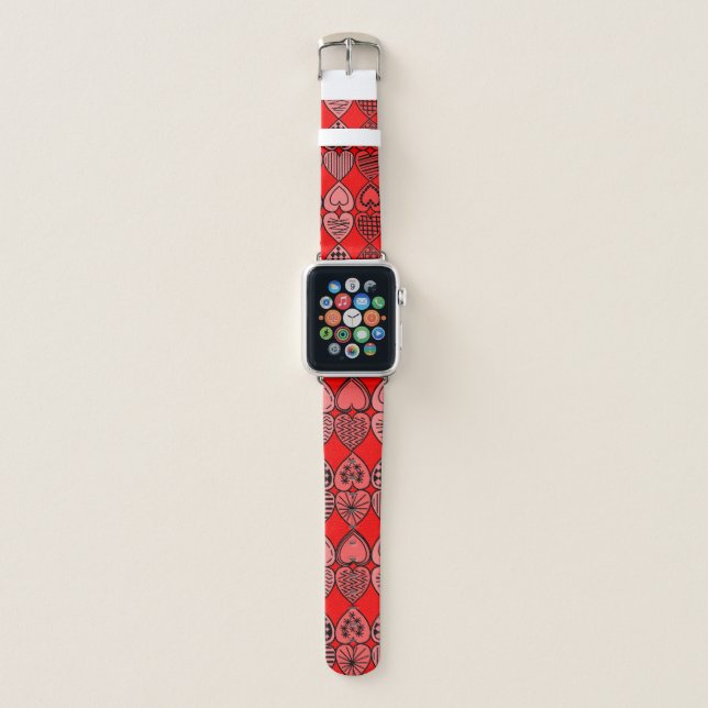 Topsy Turvy Hearts Apple Watch Band (Front)