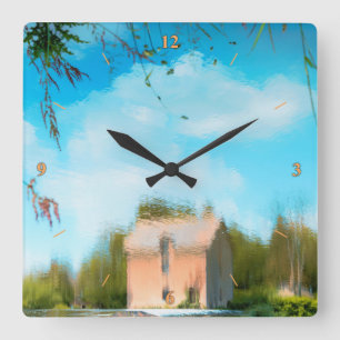 Topsy Turvy Square Wall Clock