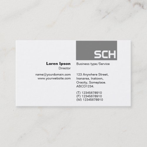 TopTag _ 50 Precent Grey Business Card