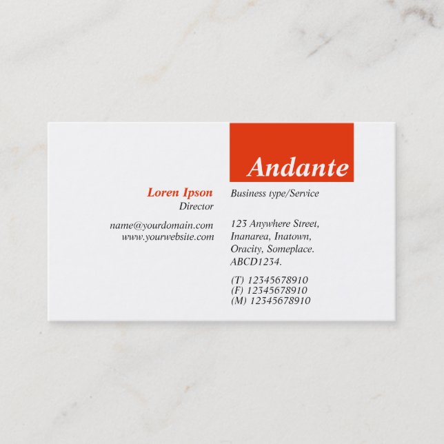 TopTag v3 - Brick Red Business Card (Front)