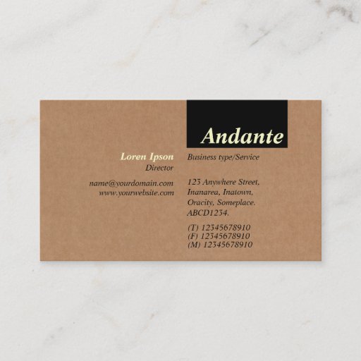 Customizable TopTag v3 - Cardboard Box Texture Business Card