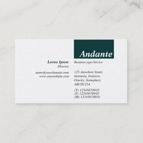 TopTag v3 _ Dark Green Business Card