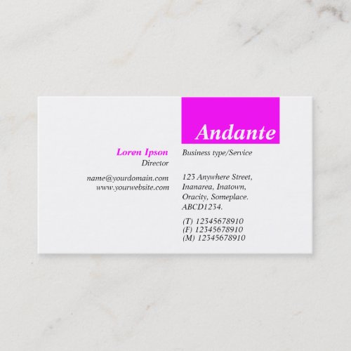 TopTag v3 _ Magenta Business Card