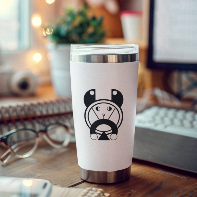 Tora Tiger Geometric Zodiac Insulated Tumbler (Stay bold, sip with tiger energy)