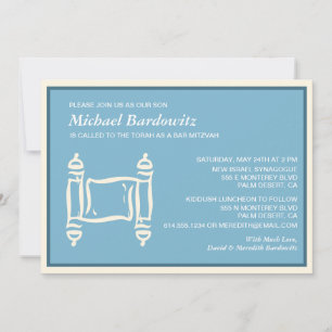 Torah Bar Mitzvah Invitation
