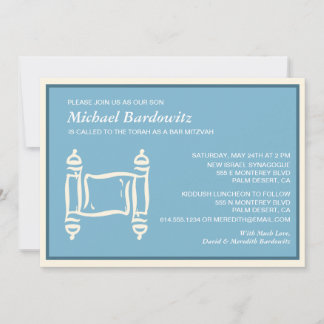 Torah Bar Mitzvah Invitation