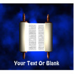 Torah Light Cutout<br><div class="desc">Features a Torah scroll illuminated from within on a dark fractal background. Add your own text. Jews are called the “people of the Book” because of our devotion to the Torah. By law, we are required to pursue it every spare moment of the day and night. When a child is...</div>