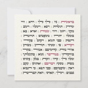 Torah Parshiot Parshas Weekly Readings in Hebrew