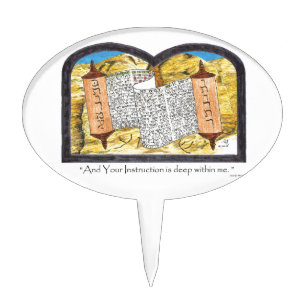 Torah Scroll Cake Topper