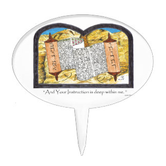 Torah Scroll Cake Topper