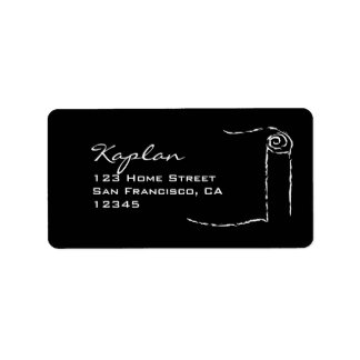 Torah Scroll Return Address Seal Label