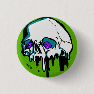 Toraru Skull (green) Your Custom Round can badge Pinback Button