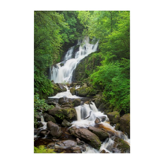 Torc waterfall scenic, Ireland Acrylic Print (Front)