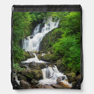 Torc waterfall scenic, Ireland Drawstring Bag