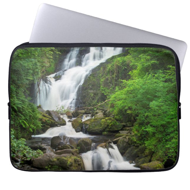 Torc waterfall scenic, Ireland Laptop Sleeve (Front)