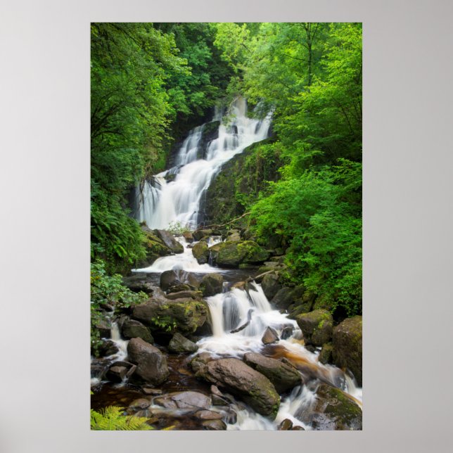 Torc waterfall scenic, Ireland Poster (Front)