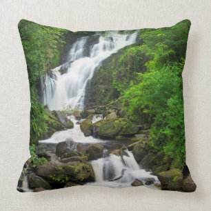 Torc waterfall scenic, Ireland Throw Pillow