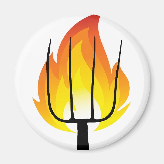 Torch and Pitchfork Magnet (Front)