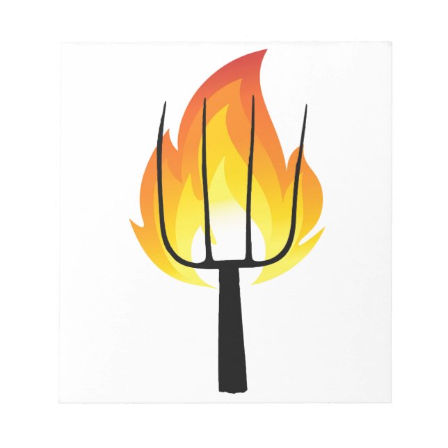 Torch and Pitchfork Notepad (Front)