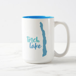 Torch Lake, Kalkaska County, Michigan Two-Tone Coffee Mug