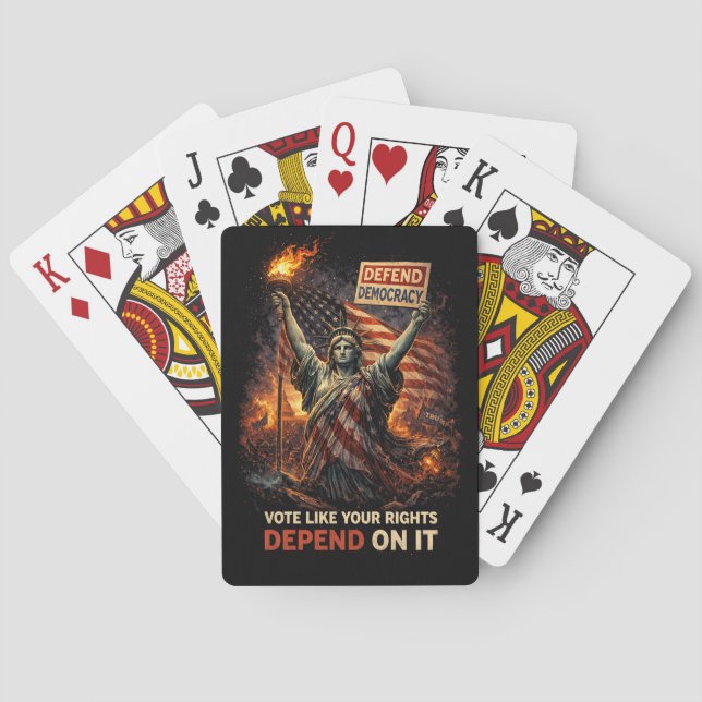 Torch of Democracy Poker Cards (Back)