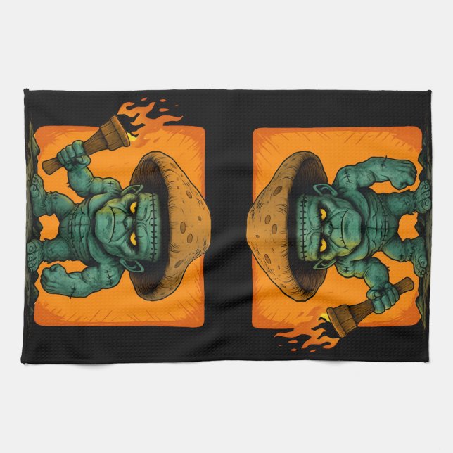 Torch & Temper – Mushroom Beast Design Kitchen Towel (Horizontal)