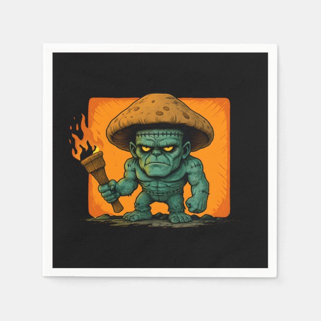 Torch & Temper – Mushroom Beast Design Napkins (Front)