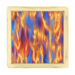 Torched by Kenneth Yoncich Gold Finish Lapel Pin