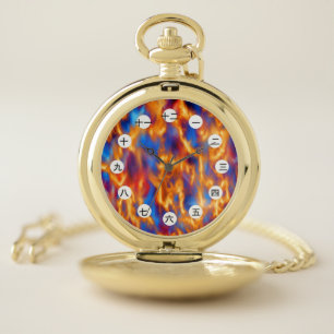 Torched (Chinese / Japanese) by Kenneth Yoncich Pocket Watch