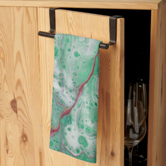 Torchon map of the Alps. Kitchen Towel