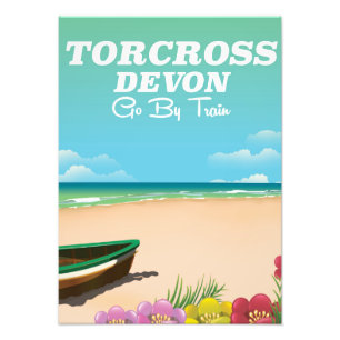 Torcross, Devon beach holiday poster