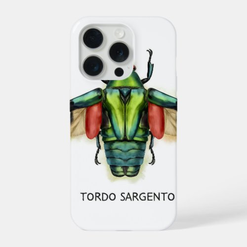 Tordo sargento insect IREF1121 _ Watercolor iPhone 15 Pro Case