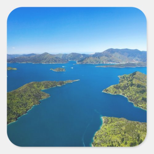 Torea Bay Queen Charlotte Sound Marlborough Square Sticker