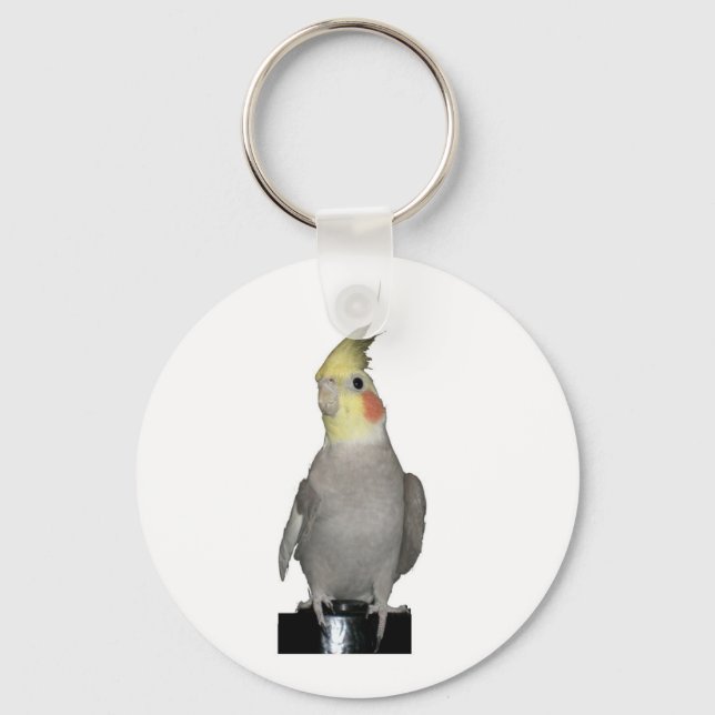 Tori the majestic cockatiel keychain (Front)