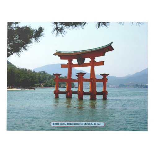 Torii gate Itsukushima Shrine Japan Notepad