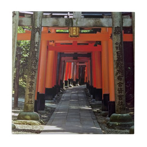 Torii gates _ Kyoto Japan Asia Ceramic Tile