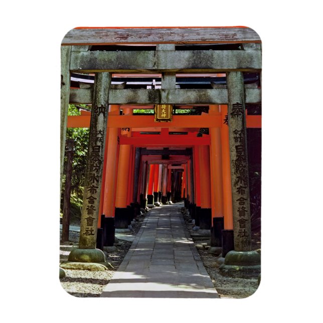 Torii gates - Kyoto, Japan, Asia Magnet (Vertical)
