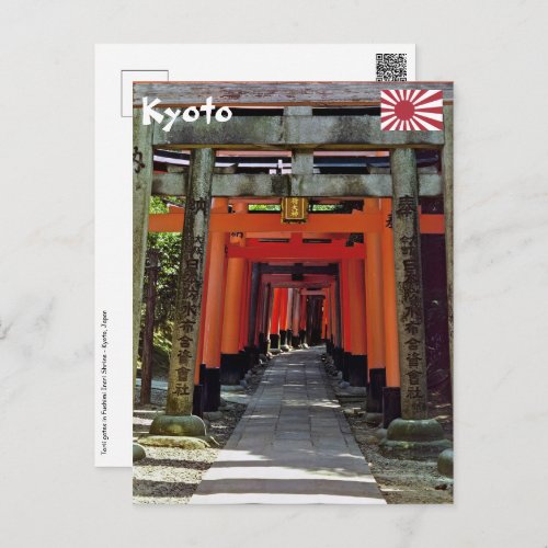 Torii gates _ Kyoto Japan Asia Postcard