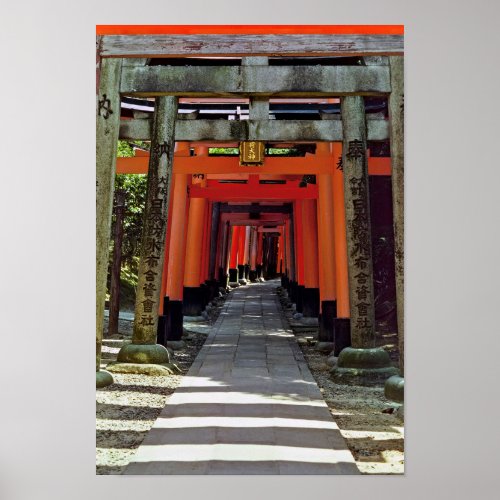 Torii gates _ Kyoto Japan Asia Poster