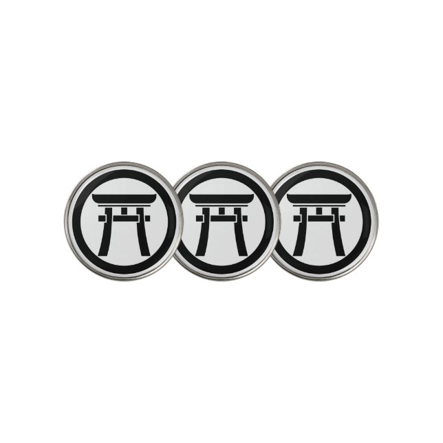 Torii in a circle golf ball marker (3 Up)