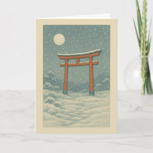 Torii in Snow Christmas Card